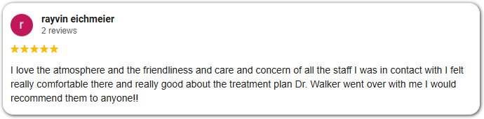 5 Star Review From Rayvin Eichmeier Praising Walker & Wright Orthodontics - Freeport